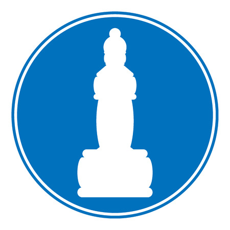 Chess queen icon on white background. Vector illustration.のイラスト素材