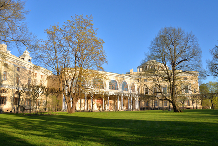 Palace in Pavlovsk at sunny spring evening, near St.Petersburg, Russia.のeditorial素材