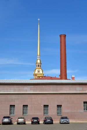 ST.PETERSBURG, RUSSIA - 3 JUNE 2018: Bastion of the Peter and Paul fortress at sunny summer day.のeditorial素材