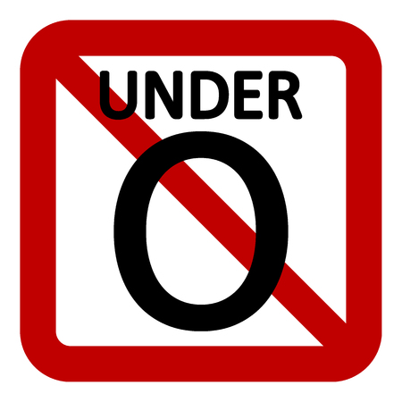 0 age restriction sign on white background. Vector illustration.のイラスト素材