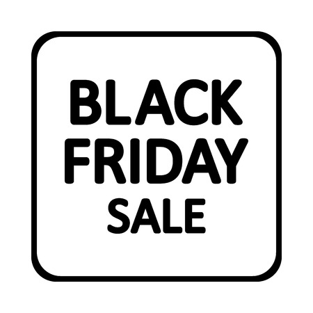 Black friday sign on white background. Vector illustration.のイラスト素材