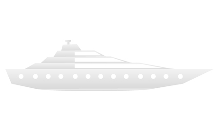 Yacht icon on white background. Vector illustration.のイラスト素材