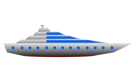Yacht icon on white background. Vector illustration.のイラスト素材