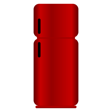 Refrigerator icon on white background. Kitchen equipment. Vector illustration.のイラスト素材