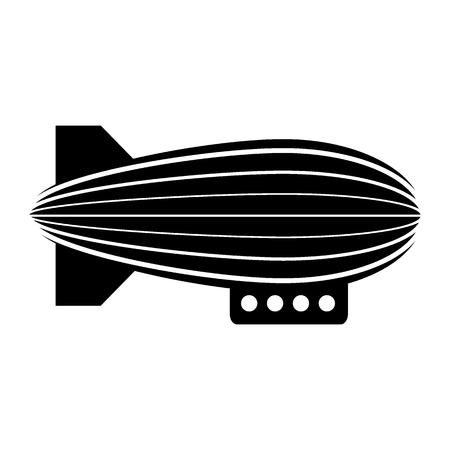 Airship icon on white background. Vector illustration.のイラスト素材