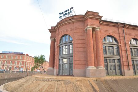 ST.PETERSBURG, RUSSIA - 8 JUNE 2019: Historical building in New Holland island in St. Petersburg. After the reconstruction there will be a cultural center.のeditorial素材