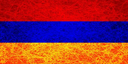 Flag of Armenia. Illustration in grunge style.の写真素材