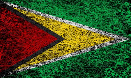 Flag of Guyana. Illustration in grunge style.の写真素材