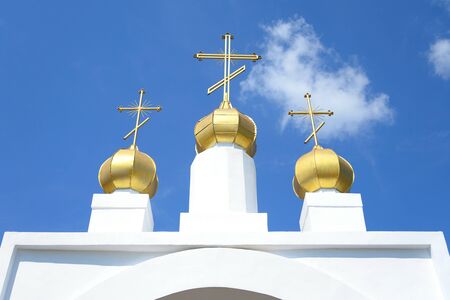 Church of St. Seraphim of Sarov in the village of Mankovichi, Belarus.の写真素材