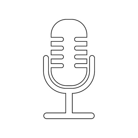 Microphone icon on white background. Vector illustration.のイラスト素材
