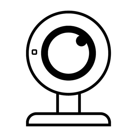 Webcam icon on white background. Vector illustration.のイラスト素材