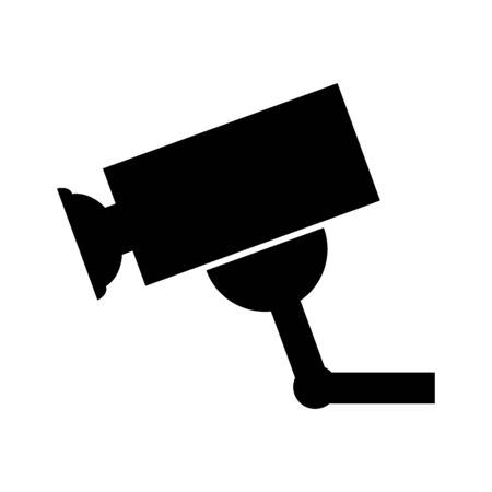 Surveillance camera icon on white background.のイラスト素材