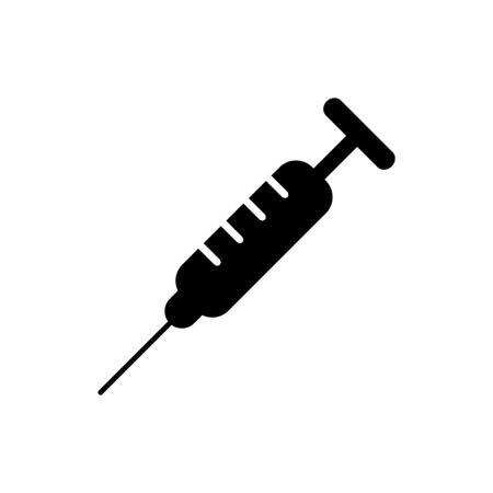 Syringe icon on white background. Vector illustration.のイラスト素材