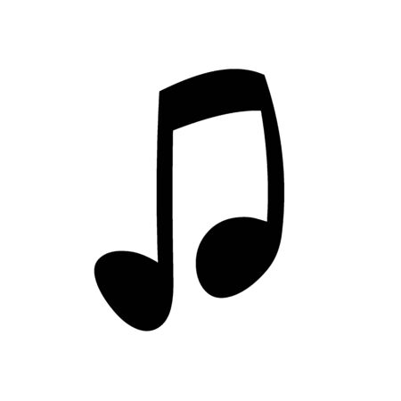Music symbol icon on white background. Illustration.の写真素材