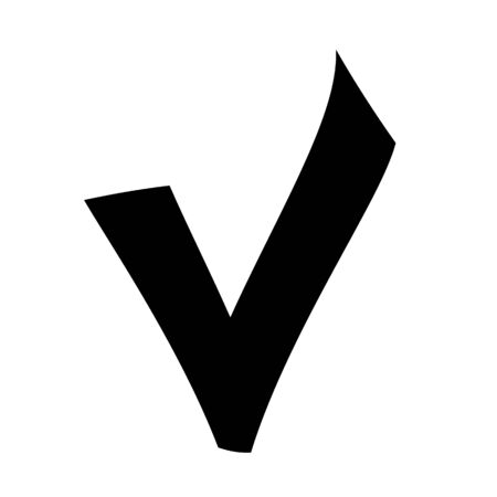 Yes symbol icon on white background. Illustration.の写真素材