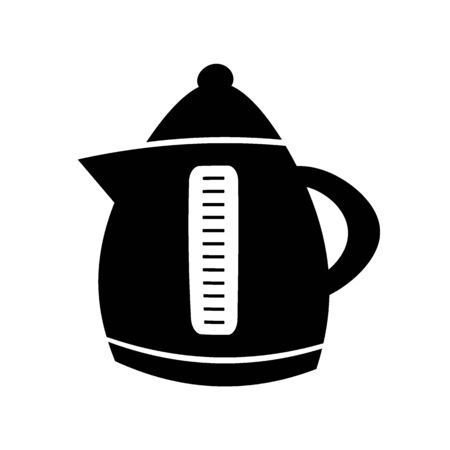Electric kettle symbol icon on white background. Illustration.の写真素材