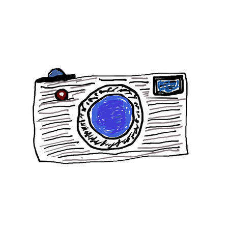 Camera symbol icon on white background. Illustration.の写真素材