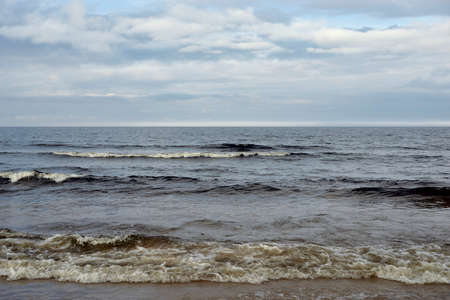 Ladoga lake at cloud day, Karelian isthmus, Russia.