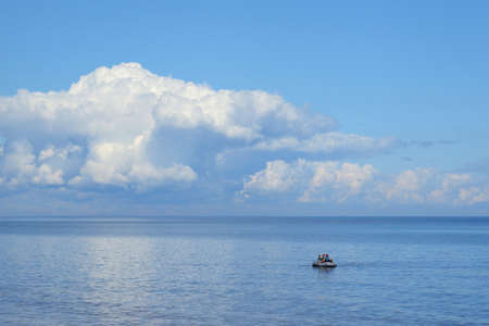 Sea at sunny day, Karelian isthmus, Russia.