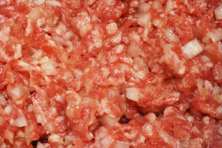 Mixed minced meat close up, it can be used as a background.