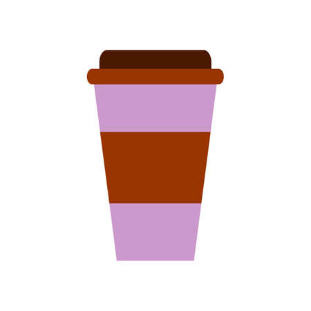 Coffee cup icon on white background. Vector illustration.のイラスト素材