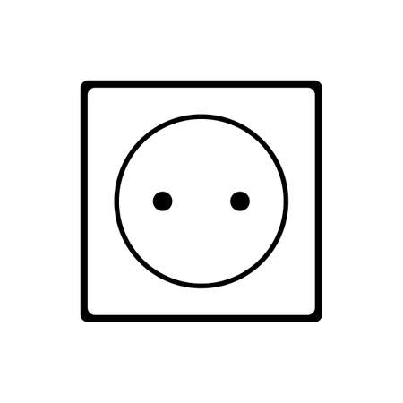 Socket icon on white background. Vector illustration.のイラスト素材