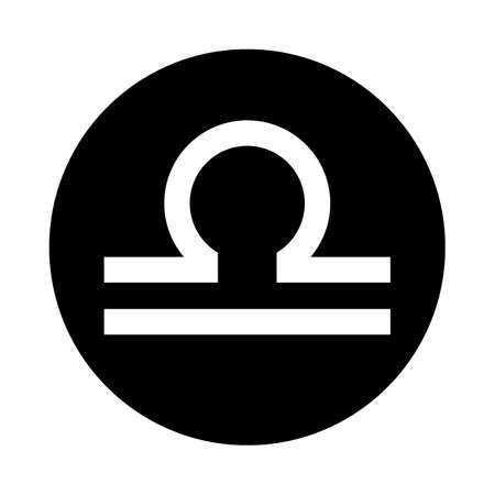 Libra symbol on white background. Vector illustration.のイラスト素材