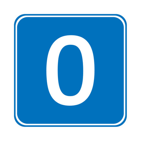 Number zero button on white background. Vector illustration.のイラスト素材