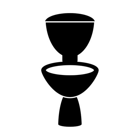 Toilet icon on white background. vector illustration.のイラスト素材