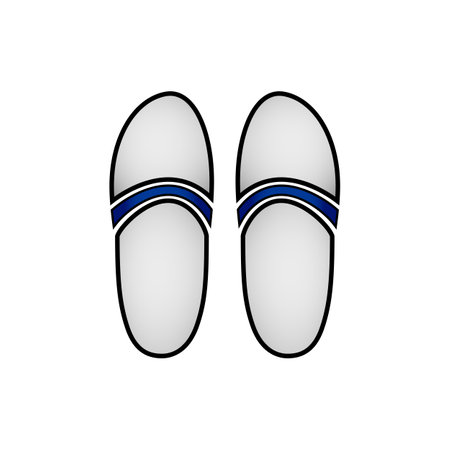 Beach slippers icon on white background. vector illustration.のイラスト素材