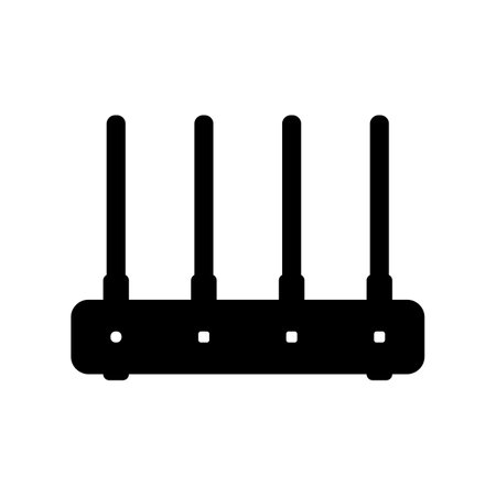 Router icon on white background. vector illustration.のイラスト素材
