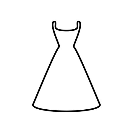 Dress icon on white background. vector illustration.のイラスト素材