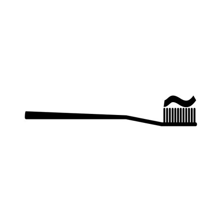 Toothbrush icon on white background. vector illustration.のイラスト素材