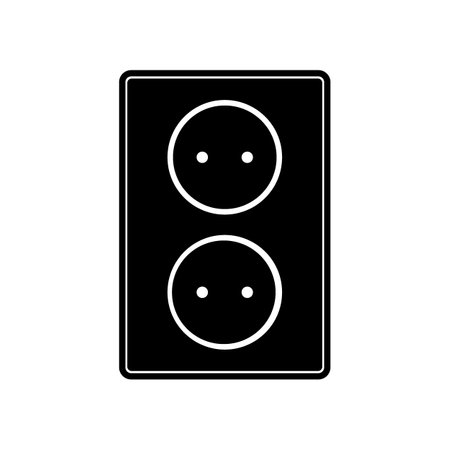 Wall socket icon on white background. vector illustration.のイラスト素材