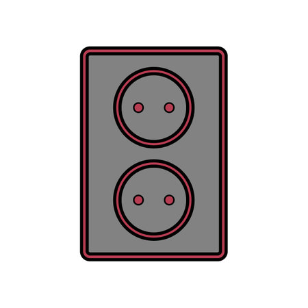 Wall socket icon on white background. vector illustration.のイラスト素材