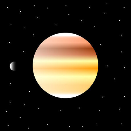 planet in space. vector illustration.のイラスト素材