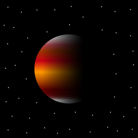 planet in space. vector illustration.のイラスト素材