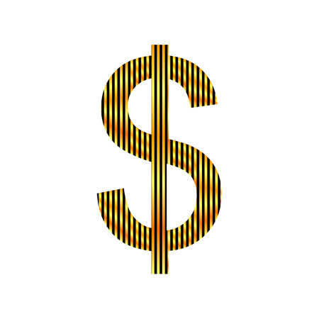 Us dollar icon on white background. vector illustration.のイラスト素材