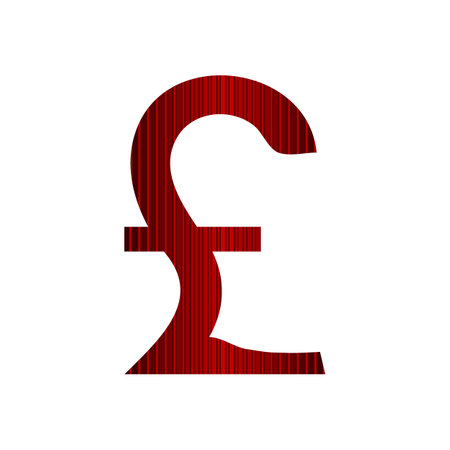 British pound icon on white background. vector illustration.のイラスト素材