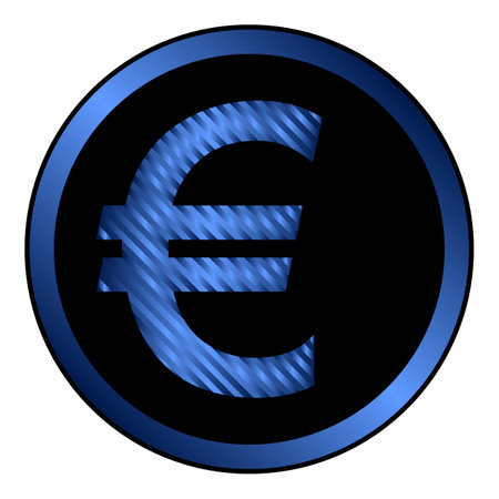 Euro icon on white background. vector illustration.のイラスト素材