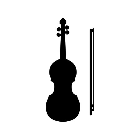 Violin icon on white background. Vector illustration.のイラスト素材