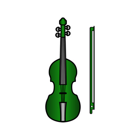 Violin icon on white background. Vector illustration.のイラスト素材