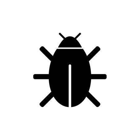 Bug icon on white background. vector illustration.のイラスト素材