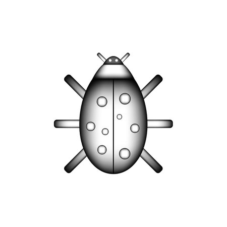 Bug icon on white background. vector illustration.のイラスト素材