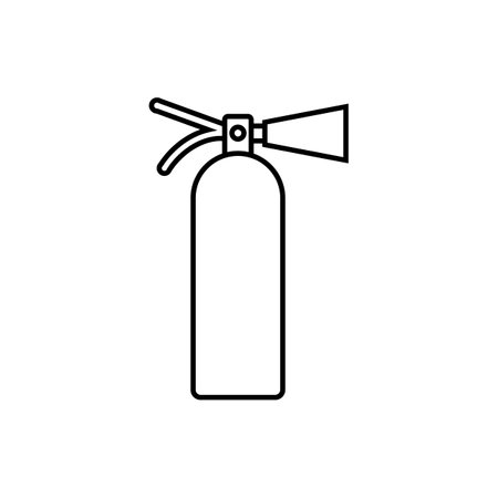 Fire extinguisher icon on white background. Vector illustration.のイラスト素材
