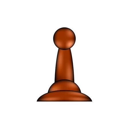 Pawn chess icon on white background. Vector illustration.のイラスト素材