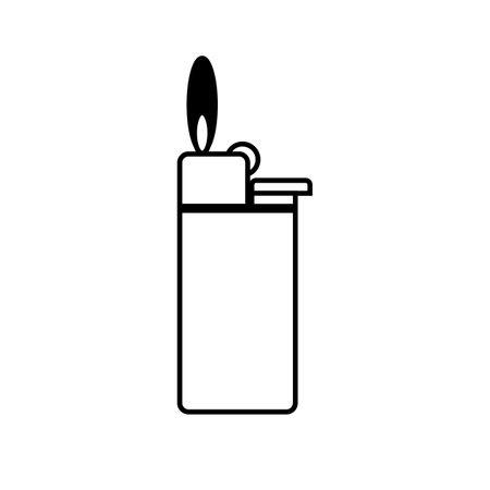 Gas lighter icon on white background. Vector illustration.のイラスト素材