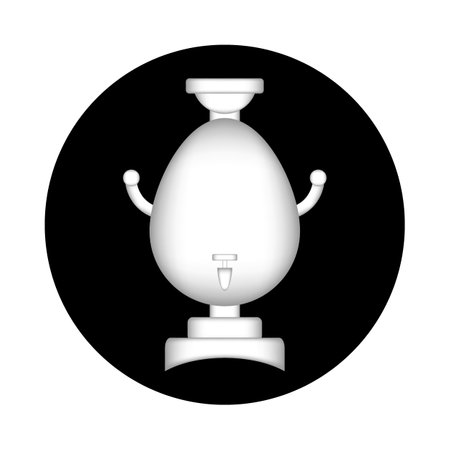 Samovar icon on white background. Vector illustration.のイラスト素材