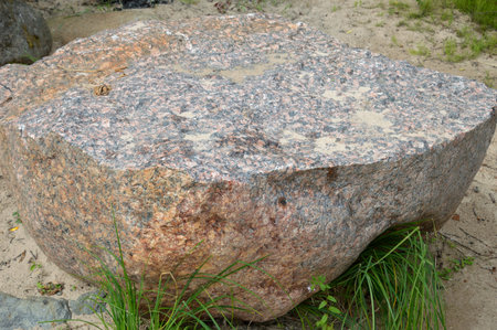 Large granite stone close up.の写真素材