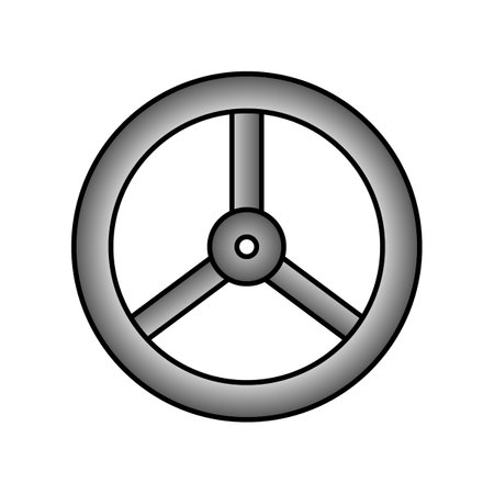 Steering wheel icon on white background. Vector illustration.のイラスト素材